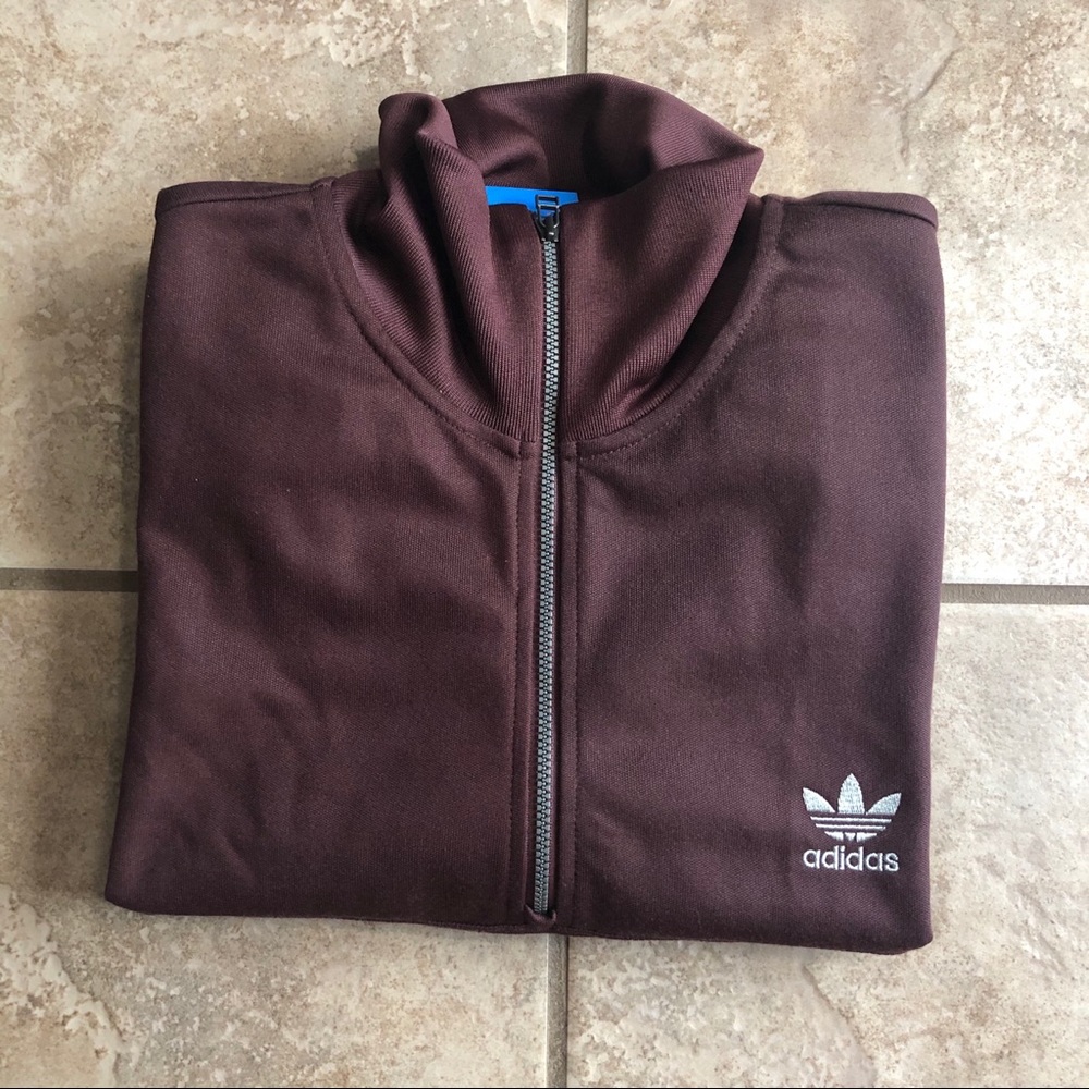 ADIDAS Men’s Brown Trefoil Half ZIP Size Medium